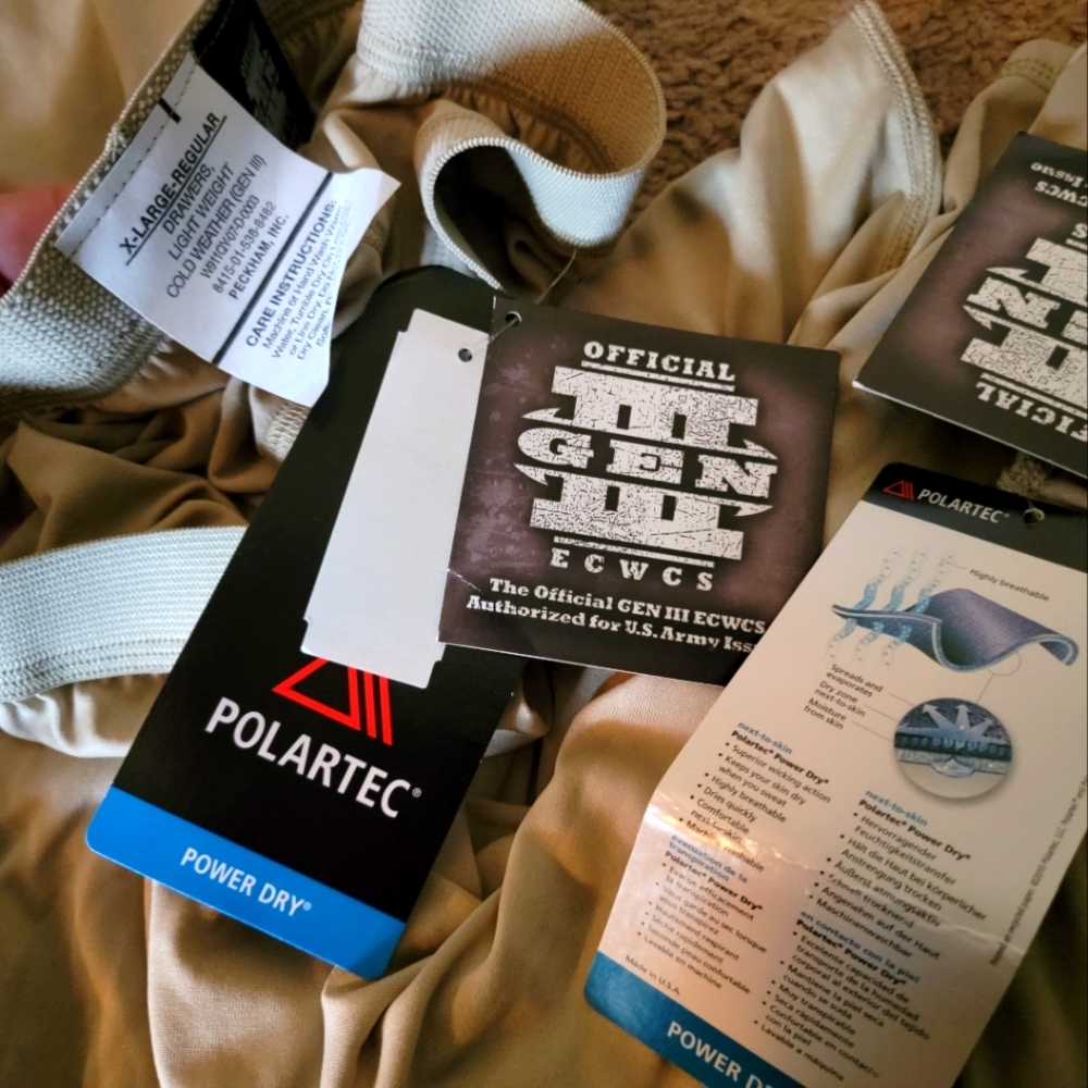 Polartec Army silkweight pants and shirt